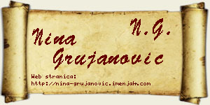 Nina Grujanović vizit kartica